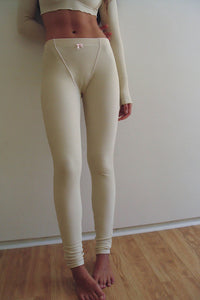 FRANKIES BIKINIS erin thermal legging | Beige Women‘s Leggings | YOOX