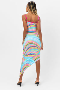 Erma Shine Dress Rainbow Swirl