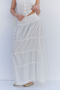 Evangelina Ruffle Maxi Skirt Sunrose
