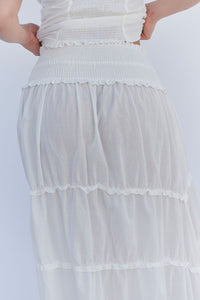 Evangelina Ruffle Maxi Skirt Sunrose