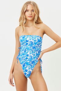 Fisher Morning Glory One Piece Strapless Swimsuit