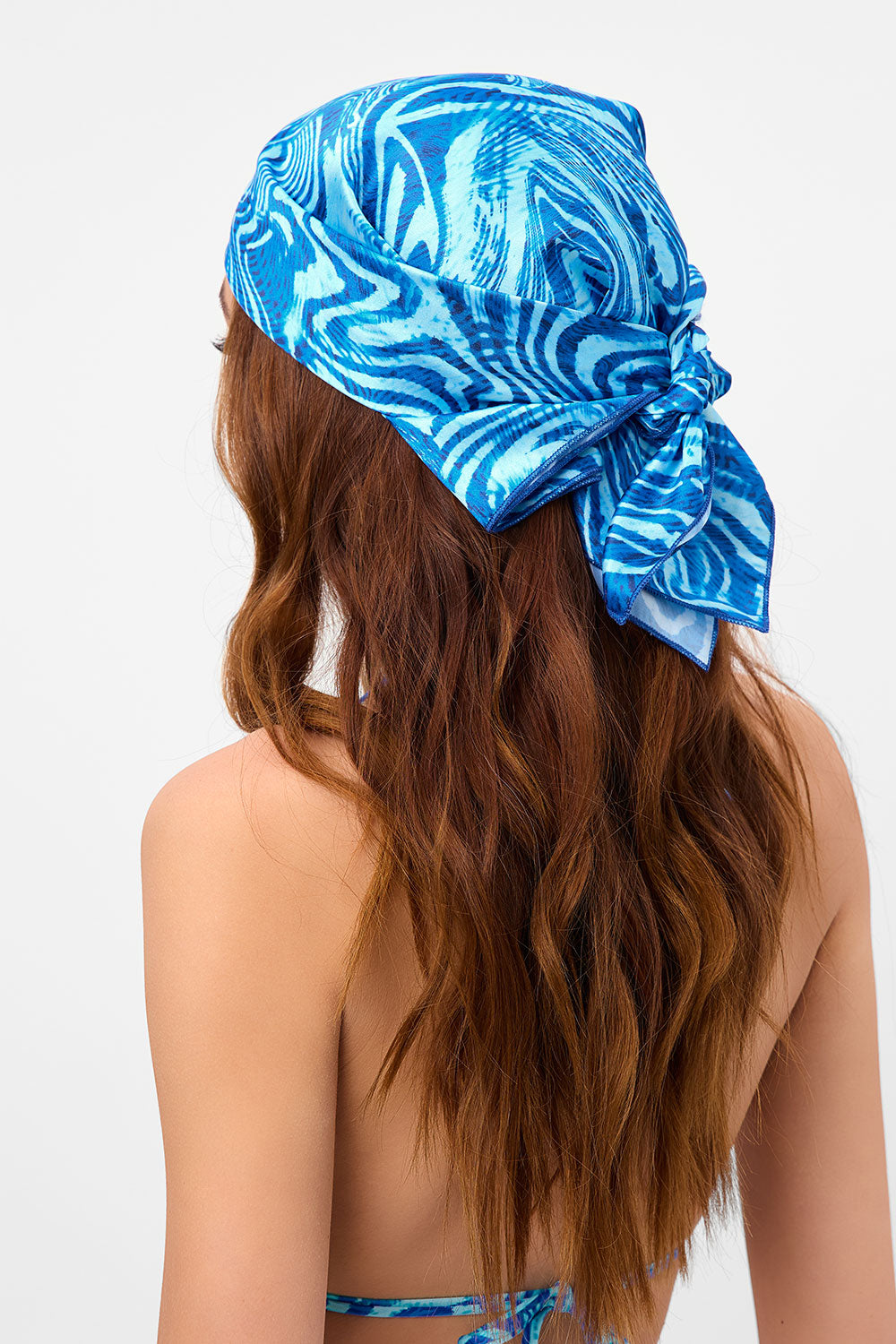 Heidi Satin Head Scarf  Electric