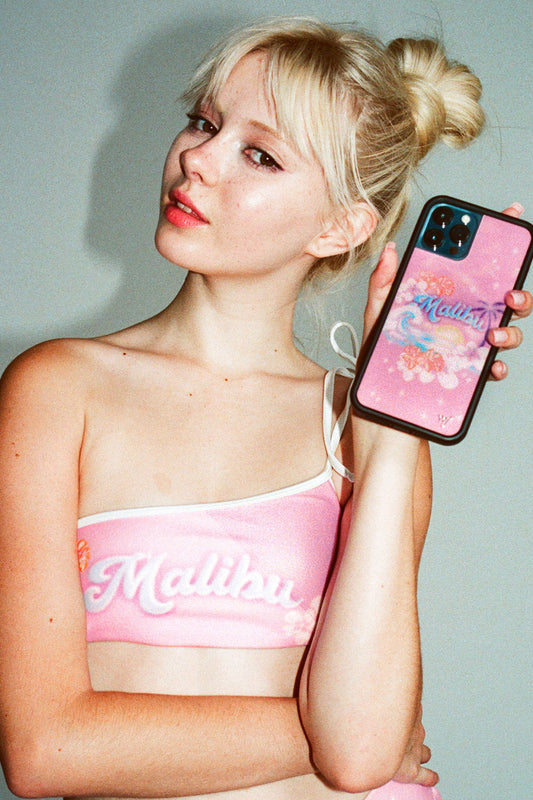 Product-Hover--Holiday Terry One Shoulder Bikini Top Malibu High