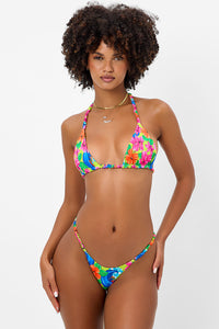 Hope Floral Skimpy Bikini Bottom Neon Surfer