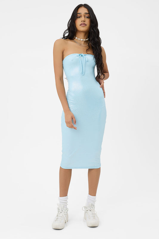 Product--Hope Iridescent Strapless Dress Cloud Chaser
