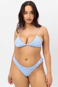 Ivy String Triangle Bikini Top Baby Blue Extended