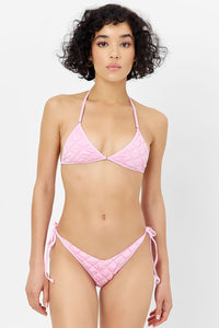 Ivy String Triangle Bikini Top Baby Pink