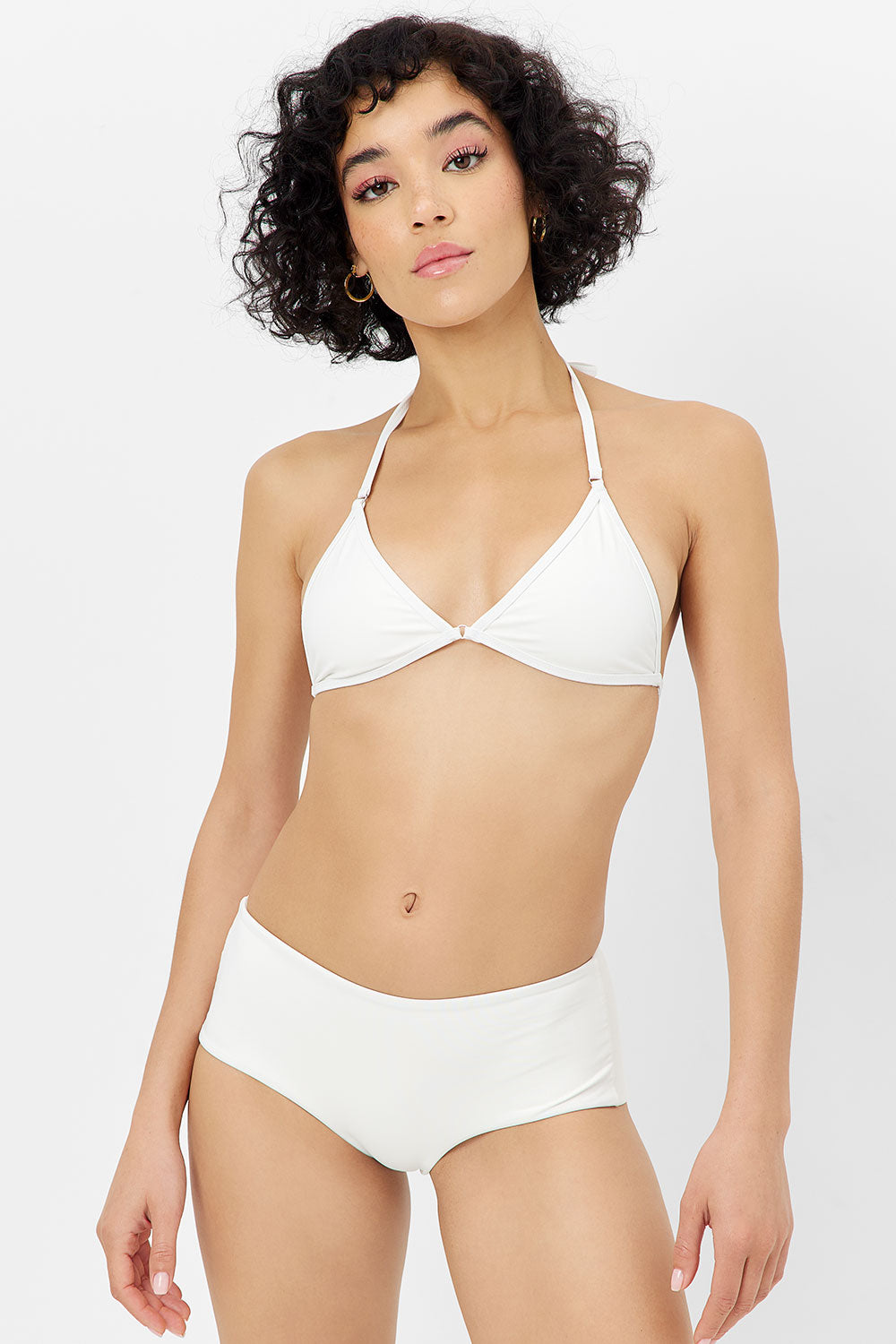 Ivy Triangle Bikini Top - White