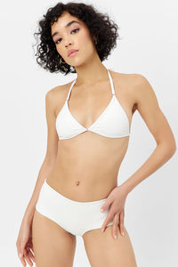 Ivy Triangle Bikini Top White