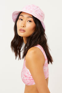 jax pink paisley cotton bucket hat