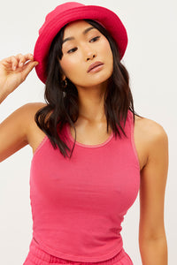 jax rosewood pink cotton bucket hat