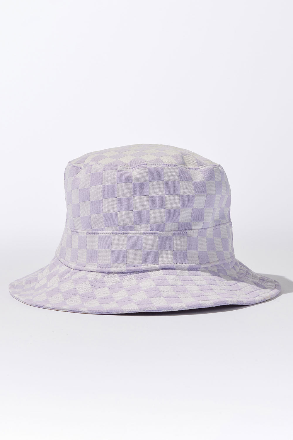 Jax Checkered Bucket Hat - Purple Check