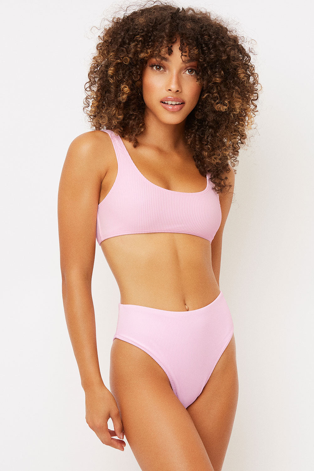 Jenna High Waist Bikini Bottom  Love Pink