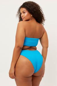 Jenna Ocean Ribbed Bandeau Strapless Top