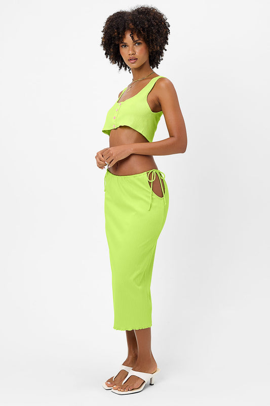 Product-Hover--Jenny Plissé Midi Skirt Kiwi