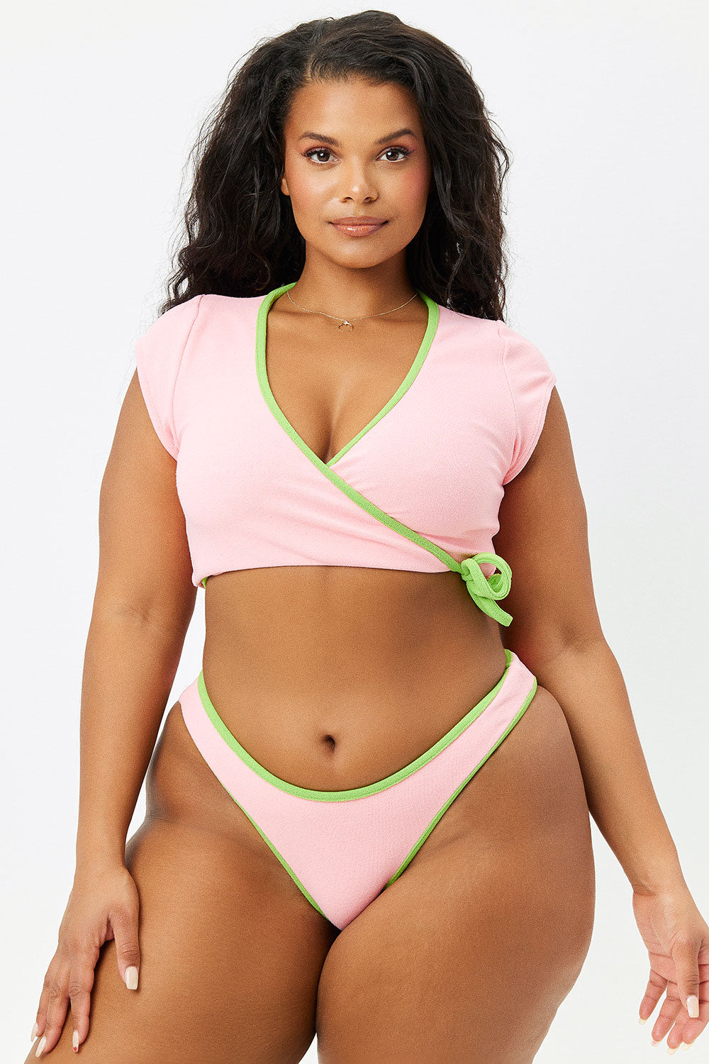 Katarina Terry Cheeky Bikini Bottom - Summer Melon