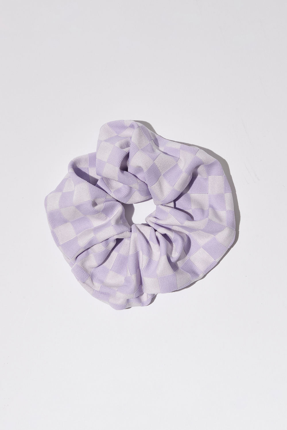 Katy Checkered Scrunchie - Purple Check