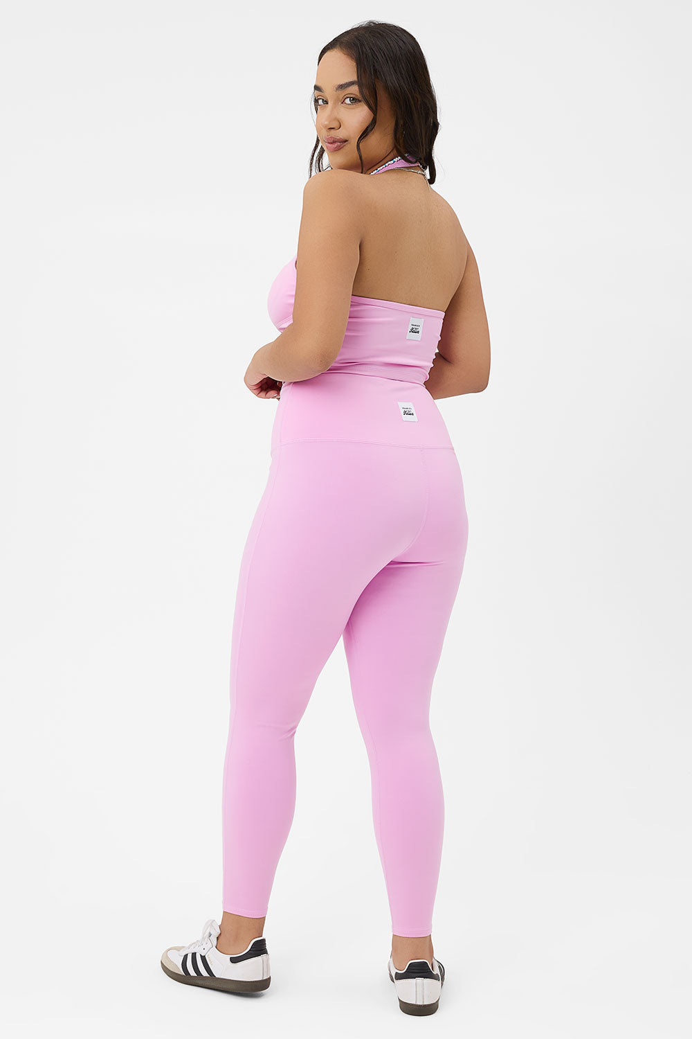Adidas Women's Halter 2.0 Logo Sports Bra, True Pink, Size XX-Small –  Fanletic