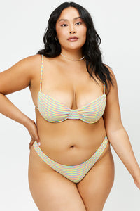 Maggie Lovers Stripe Terry Underwire Bikini Top Extended
