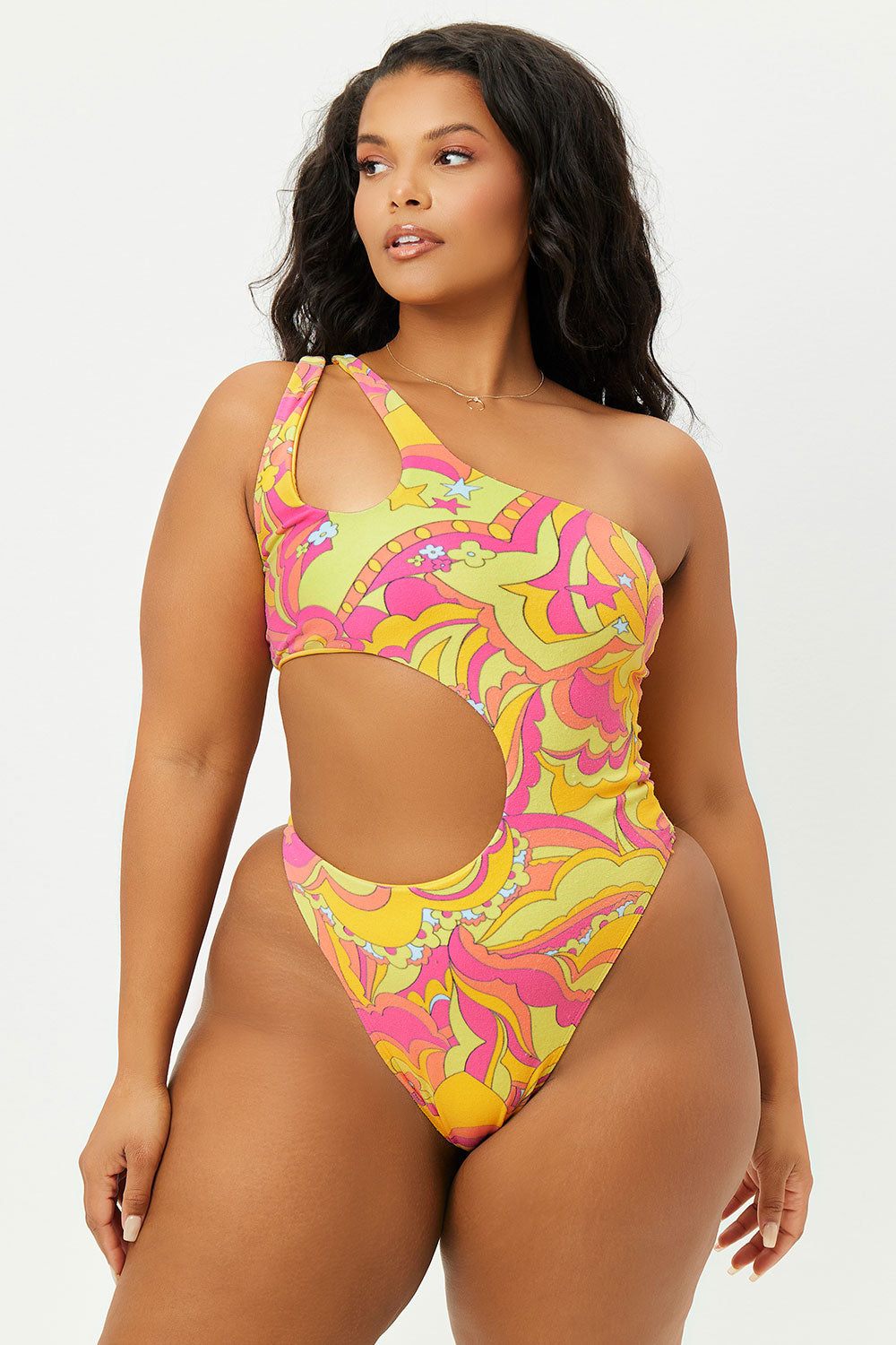 Makie Terry One Piece Swimsuit - Peace Terry