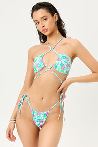 Malibu Flower Power Halter Bikini Top 