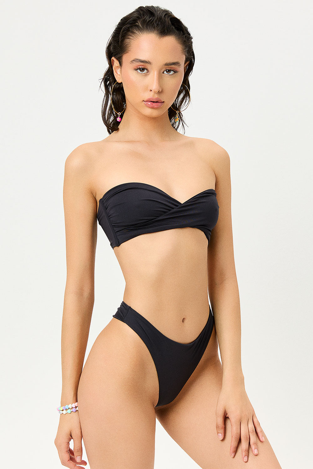 Margo Strapless Bikini Top - Black