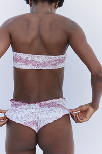 Meredith Floral Bandeau Bikini Top Bisous Lace