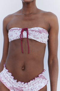 Meredith Floral Bandeau Bikini Top Bisous Lace