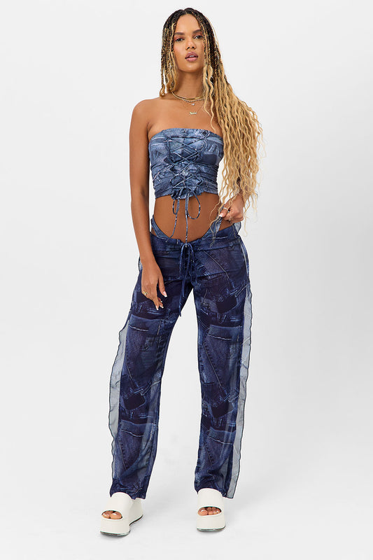 Product--Molly Low Rise Pants Blue Jean