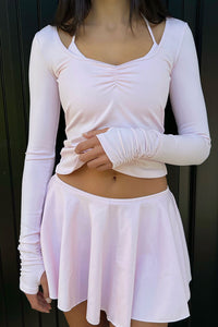 Odette Long Sleeve Top Icy Pink