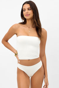 Peace White Strapless Bikini Top