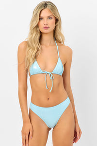 Phillipa Iridescent Triangle Bikini Top Cloud Chaser