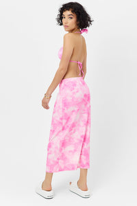 Stacey Terry Maxi Skirt Distorted Pink Dye