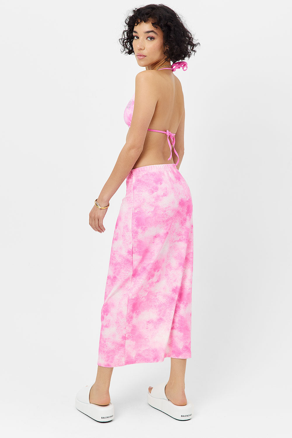 Stacey Terry Maxi Skirt - Distorted Pink Dye