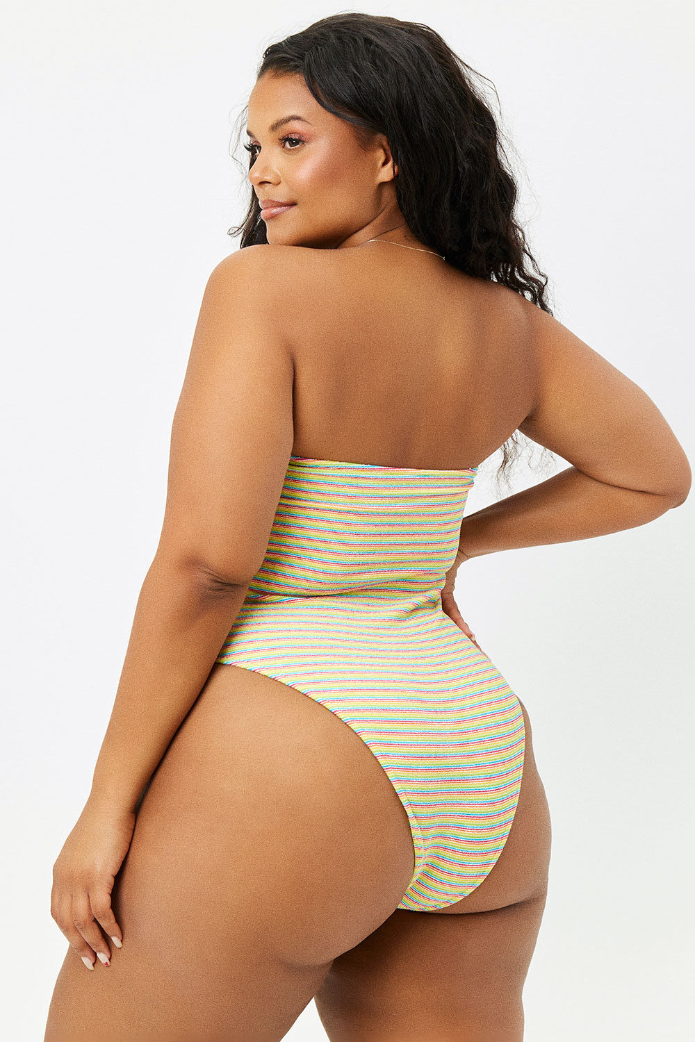 Stella Terry Strapless One Piece Swimsuit - Lovers Stripe Terry