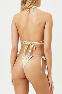 Tatum Triangle String Bikini Top Summer Stripe