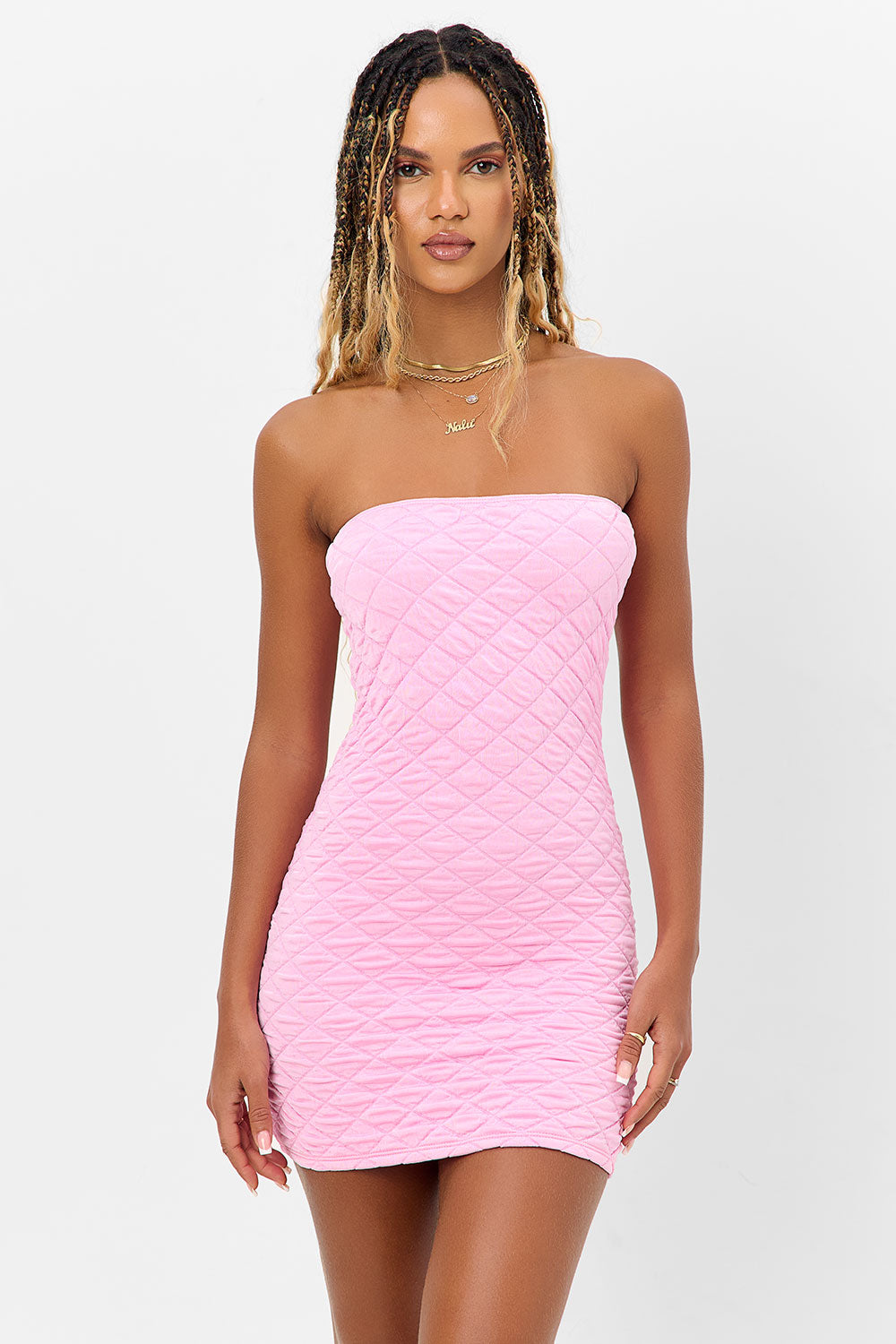 Taylor Strapless Tube Dress - Baby Pink Taylor Strapless Tube Dress - Baby Pink