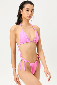 Tia Blushing Terry Skimpy String Bikini Bottom 