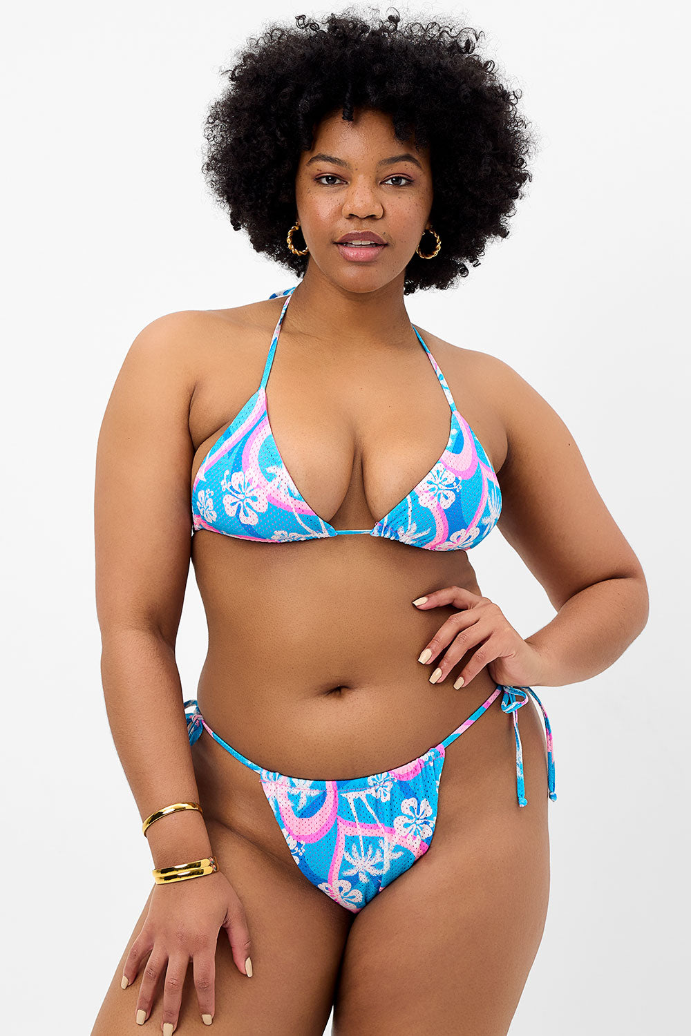 Tia Mesh String Bikini Bottom - Tropic Love