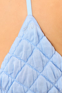 Tia String Triangle Bikini Top Baby Blue