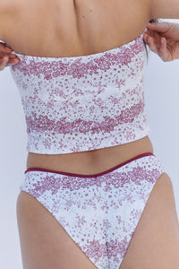 Vivian Floral Strapless Bikini Top Bisous Lace