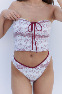 Vivian Floral Strapless Bikini Top Bisous Lace