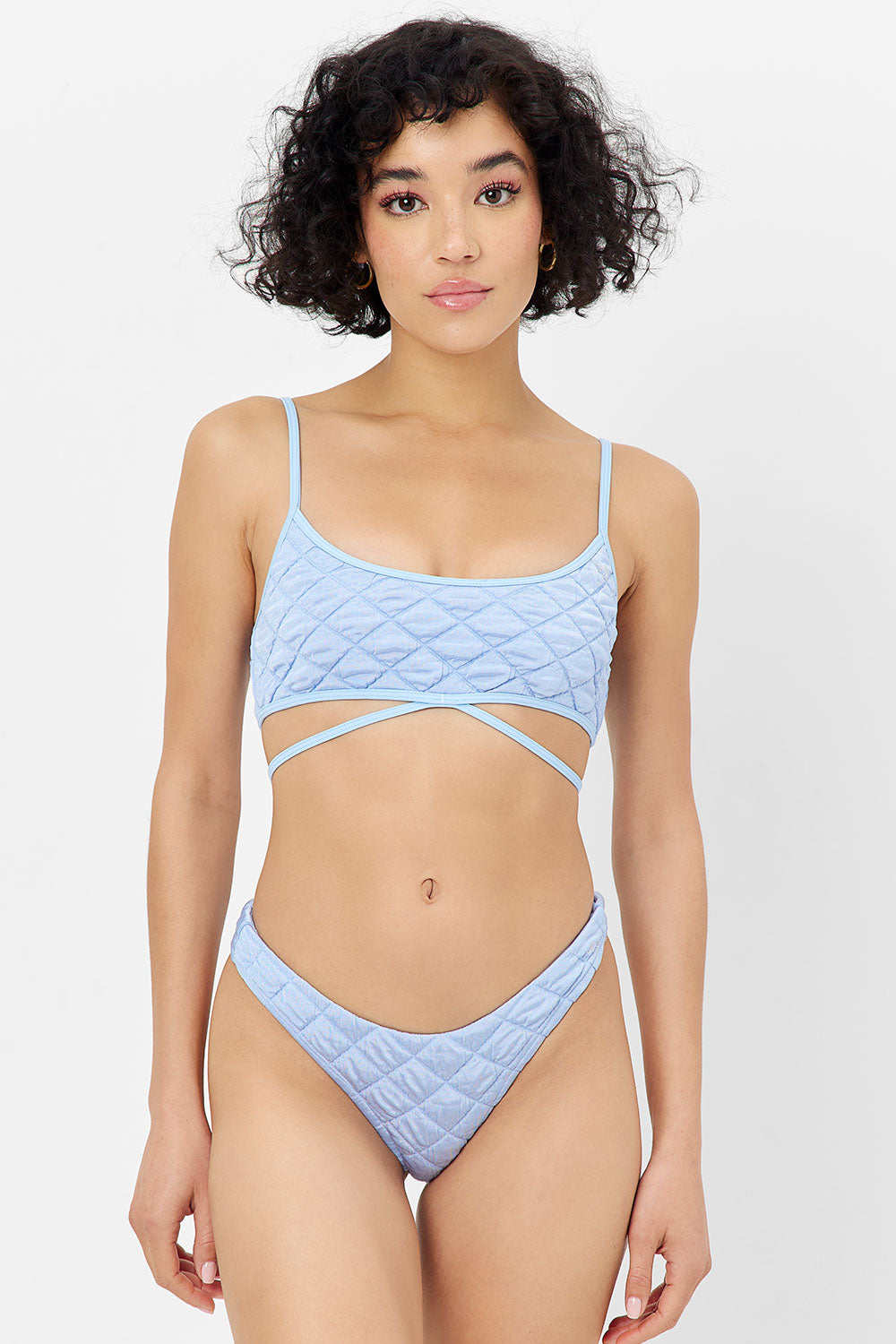 Brazilian Swimwear Velvet Top - Baby Blue