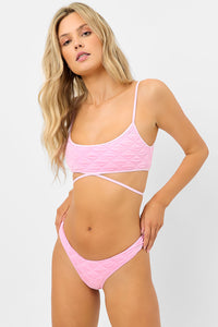 Waco Bralette Bikini Top Baby Pink