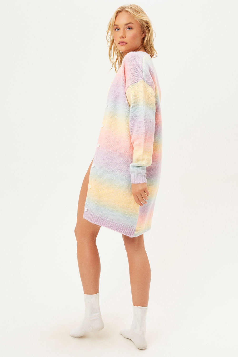 Zoe Knit Cardigan Sweater - Cotton Candy