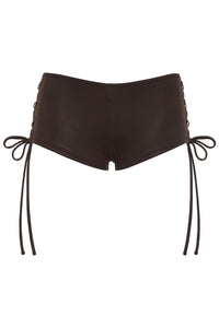 Genevieve Leather Look Full Coverage Boy Short Cocoa
