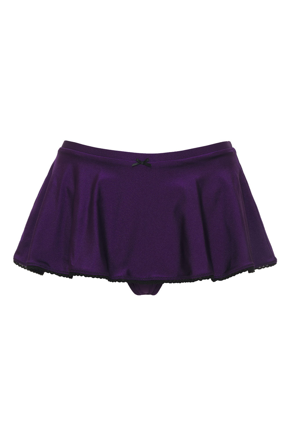 Izabella Shine Swim Skirt Bikini Bottom - Candied Violet