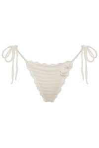 Mackenzie String Crochet Bikini Bottom White