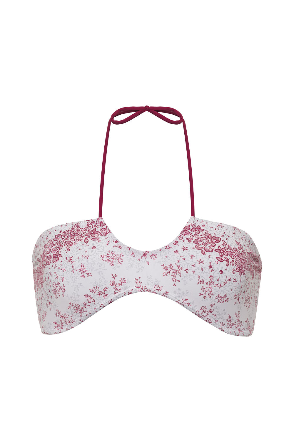 Meredith Floral Bandeau Bikini Top - Bisous Lace