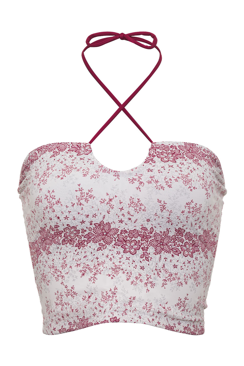 Vivian Floral Strapless Bikini Top - Bisous Lace